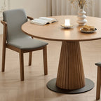 Simplistic Natural Ash Wood Round Dining Table