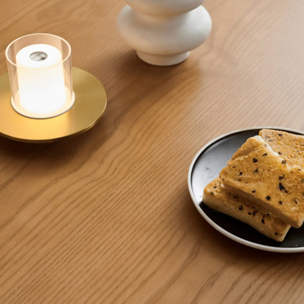 Simplistic Natural Ash Wood Round Dining Table