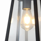 Industrial Black Metal Courtyard Pendant Lights in Adjustable
