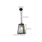 Industrial Black Metal Courtyard Pendant Lights in Adjustable
