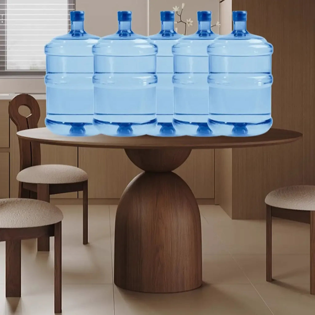 Modern Walnut Solid Wood Round Dining Table