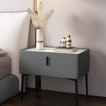 Modern 1 Tier Drawer Nightstand with Faux Marble Countertop