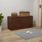 Solid Wood Drop Front Entryway Shoe Storage Bench