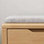 Solid Wood Drop Front Entryway Shoe Storage Bench
