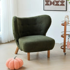 Minimalist Fabric Accent Chair with Tufted Back for Living Room