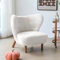Minimalist Fabric Accent Chair with Tufted Back for Living Room