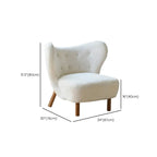 Minimalist Fabric Accent Chair with Tufted Back for Living Room