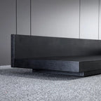 71 Elegant Grey Stone Rectangle TV Stand with 3 Drawers