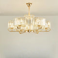 Glamorous Gold Ring Round Crystal Chandelier