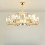 Glamorous Gold Ring Round Crystal Chandelier