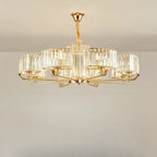 Glamorous Gold Ring Round Crystal Chandelier