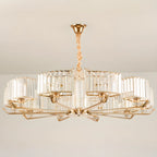 Glamorous Gold Ring Round Crystal Chandelier
