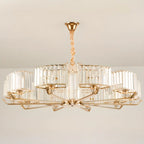 Glamorous Gold Ring Round Crystal Chandelier