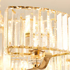 Glamorous Gold Ring Round Crystal Chandelier