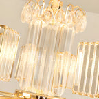 Glamorous Gold Ring Round Crystal Chandelier