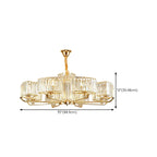 Glamorous Gold Ring Round Crystal Chandelier