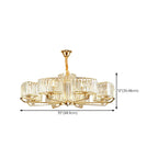 Glamorous Gold Ring Round Crystal Chandelier