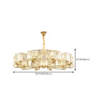 Glamorous Gold Ring Round Crystal Chandelier