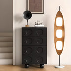Trendy Midnight Black Lumber Storage Chest for Living Room
