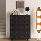 Trendy Midnight Black Lumber Storage Chest for Living Room
