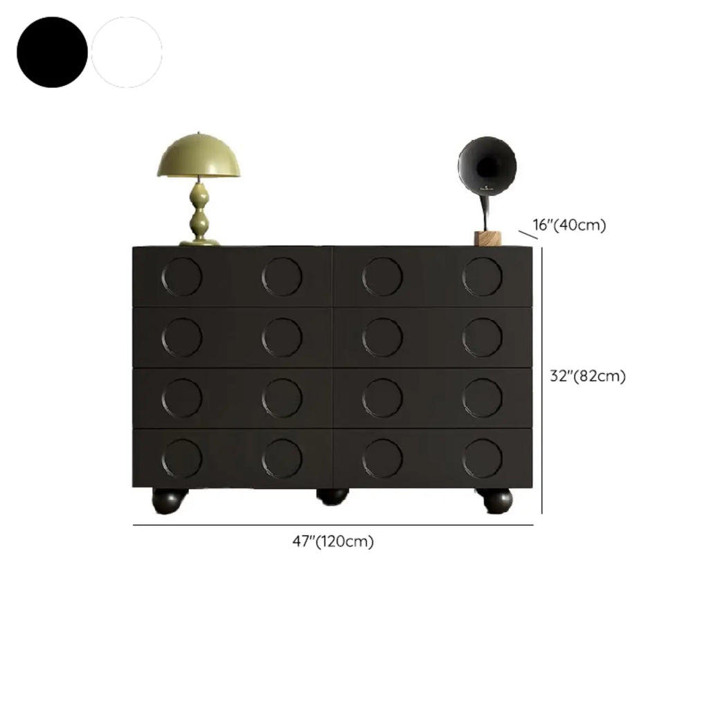 Trendy Midnight Black Lumber Storage Chest for Living Room
