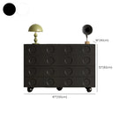 Trendy Midnight Black Lumber Storage Chest for Living Room