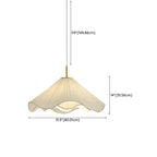Adjustable White Fabric Flower Pendant Light Fixture for Indoor