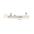 Ventilated 2 Drawers Wood Rectangular White TV Stand