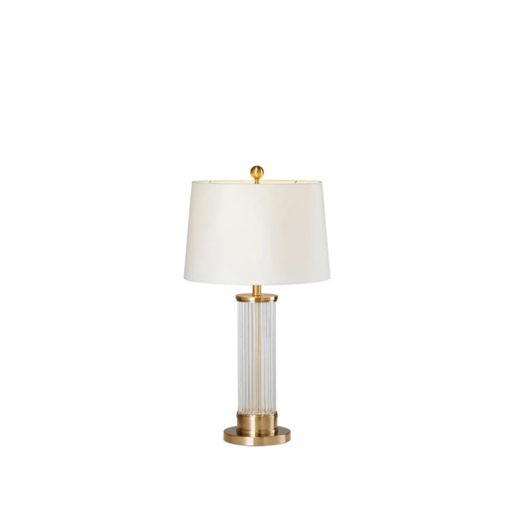 Modern Elegant Barrel Gold LED Table Lamp Fabric Shade