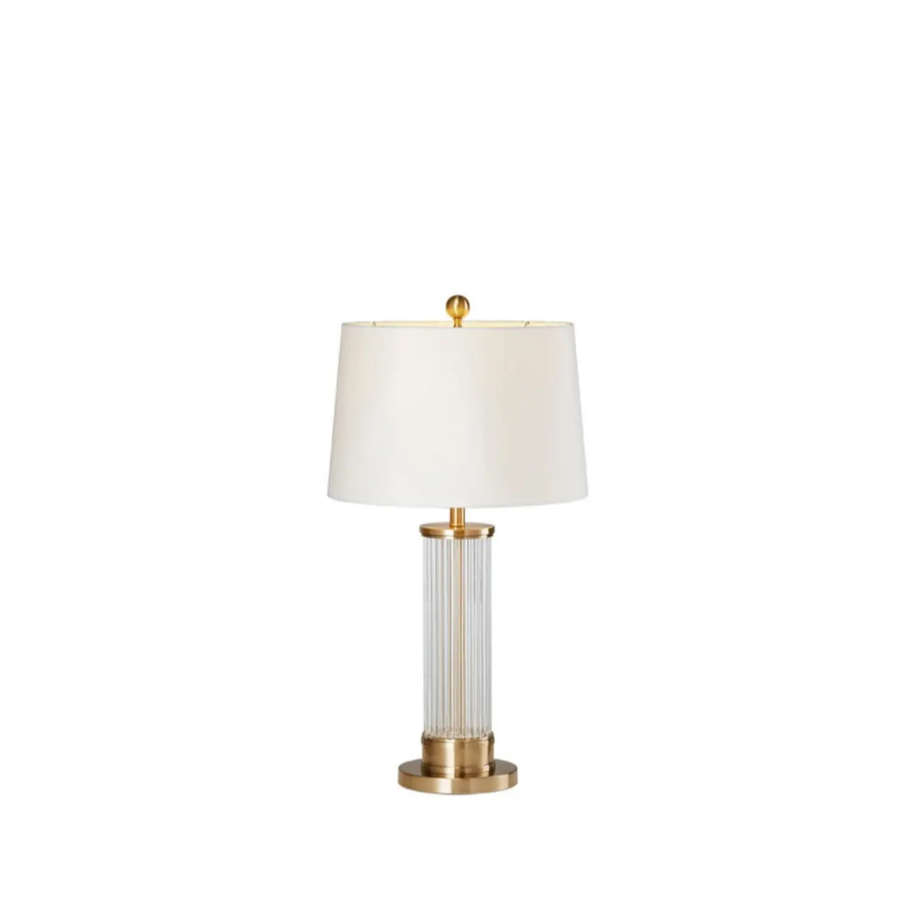 Modern Elegant Barrel Gold LED Table Lamp Fabric Shade