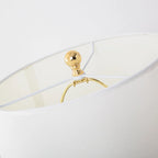 Modern Elegant Barrel Gold LED Table Lamp Fabric Shade