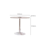 Brown Round Sleek Wooden Coffee Drawer Table