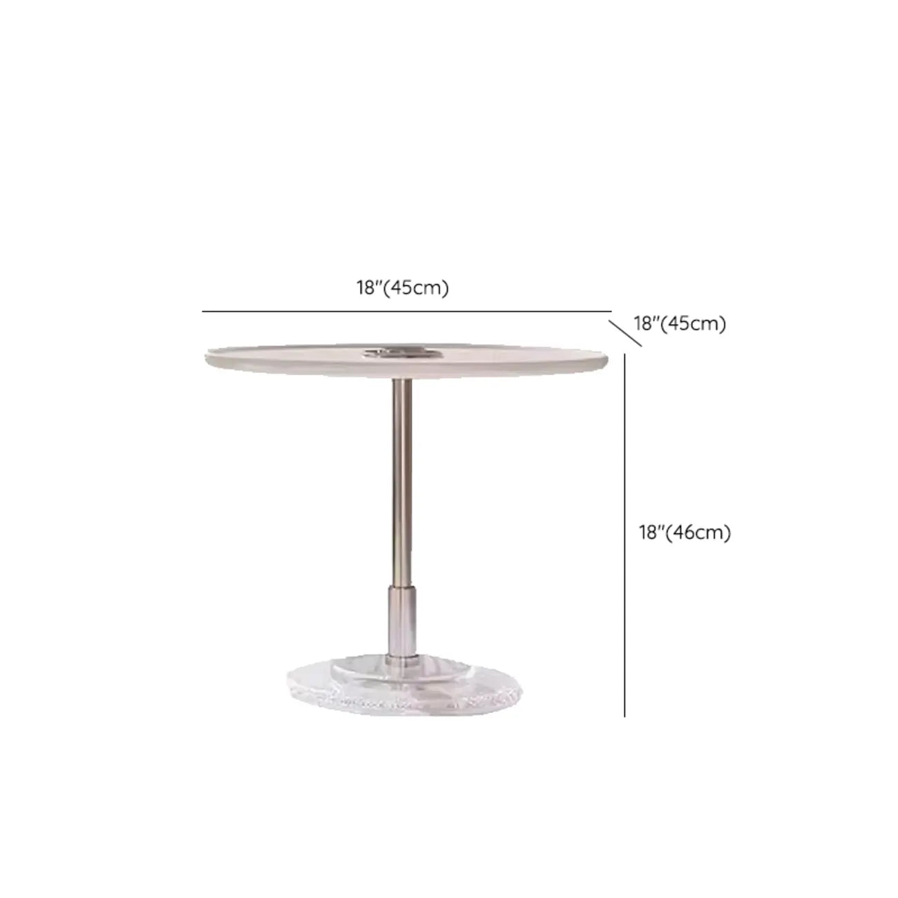 Brown Round Sleek Wooden Coffee Drawer Table