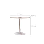 Brown Round Sleek Wooden Coffee Drawer Table