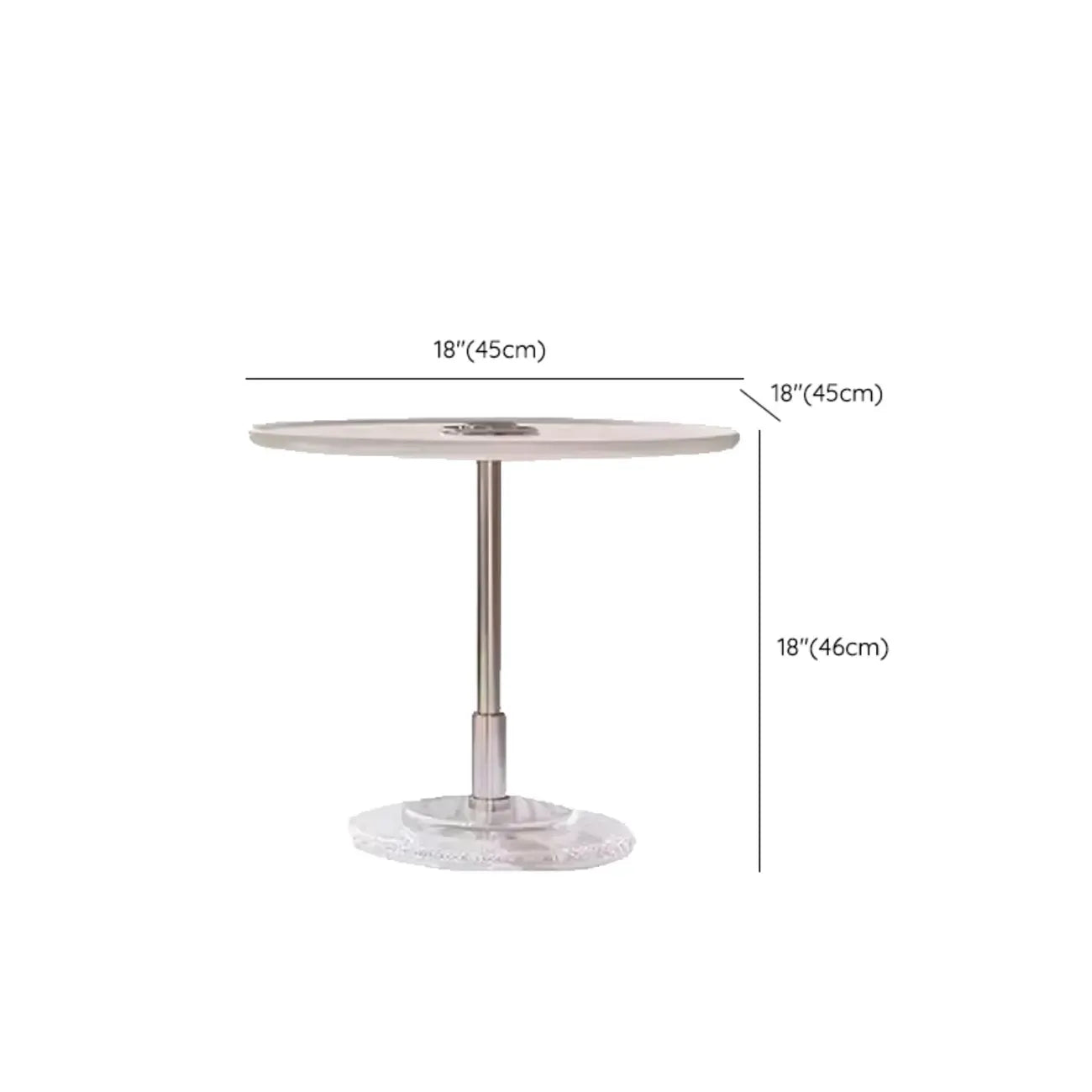 Brown Round Sleek Wooden Coffee Drawer Table