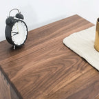 Mid-Century Modern Solid Wood Nightstand with Drawer