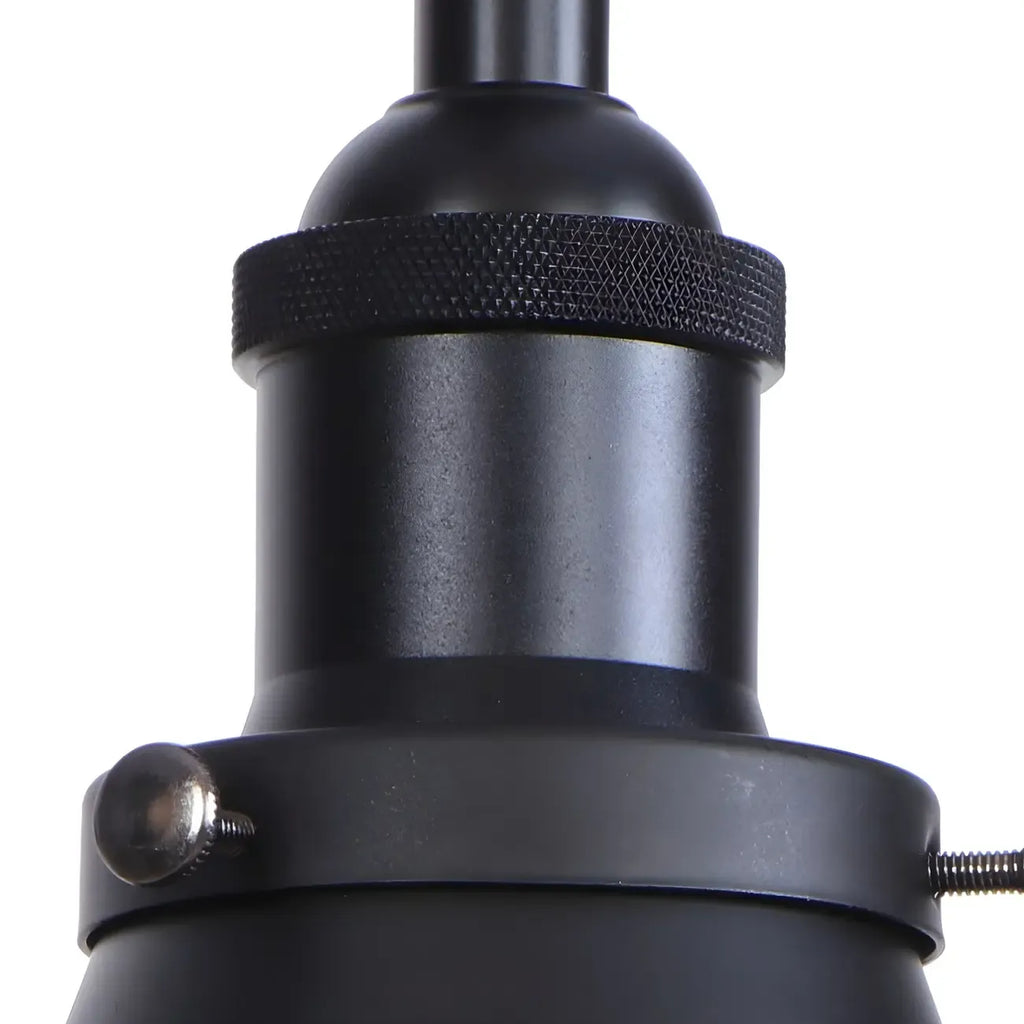 Tapered Metal Black Adjustable Swing Arm Wall Light