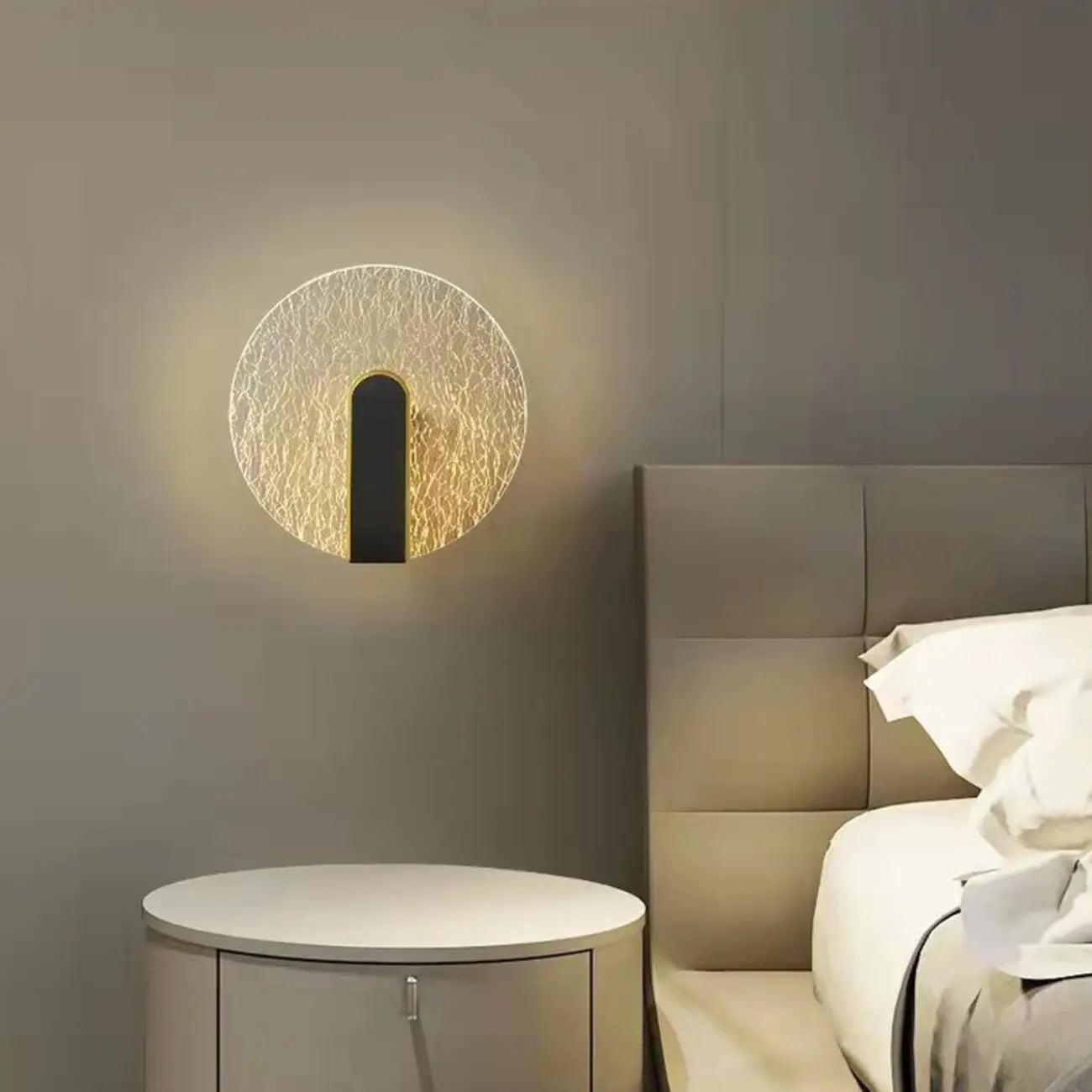 Modern Glass Gold Black Decorative Wall Sconce