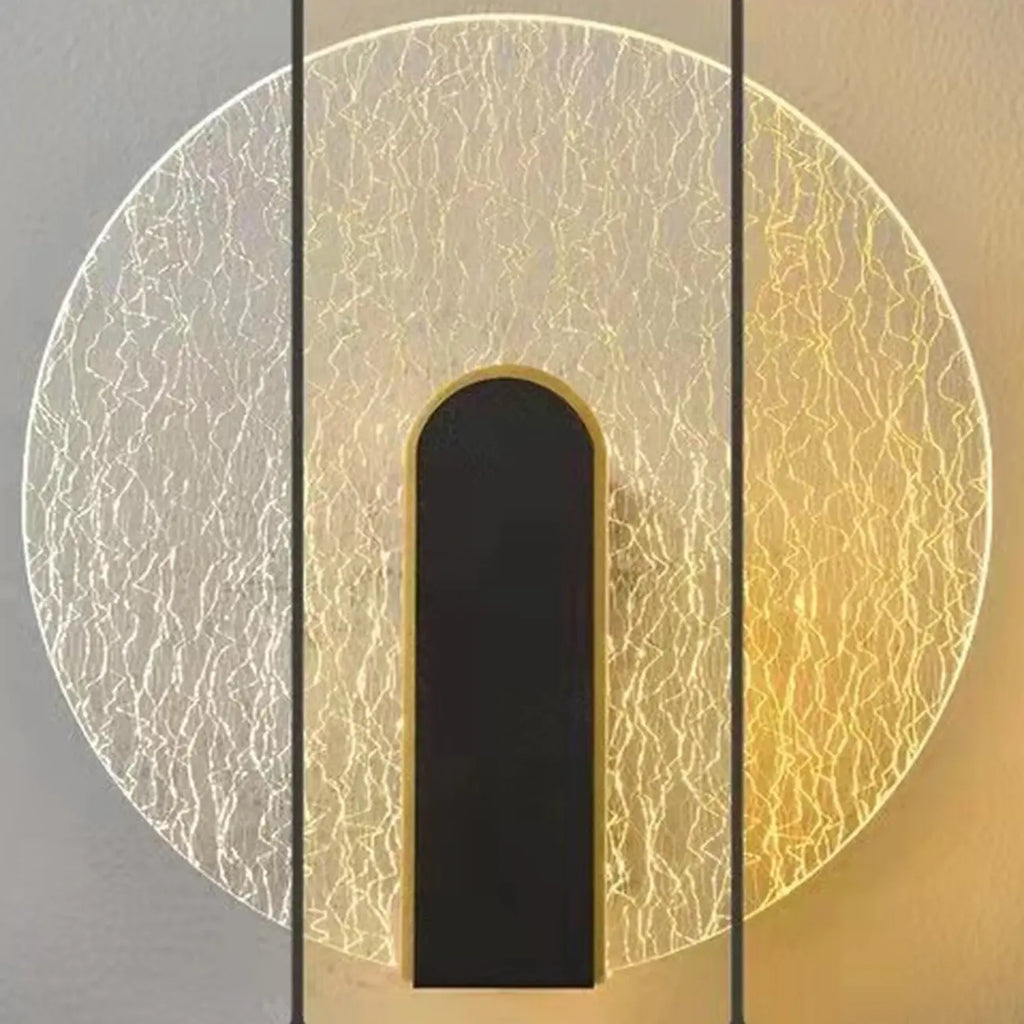 Modern Glass Gold Black Decorative Wall Sconce