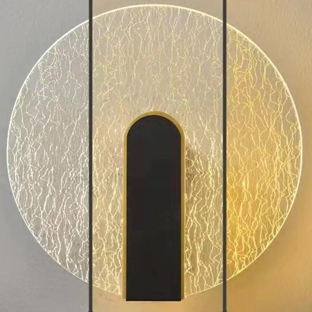 Modern Glass Gold Black Decorative Wall Sconce