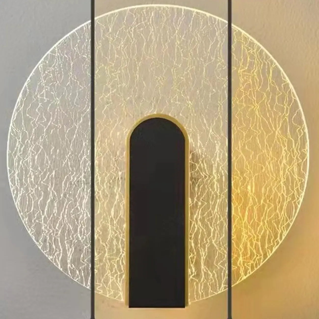 Modern Glass Gold Black Decorative Wall Sconce