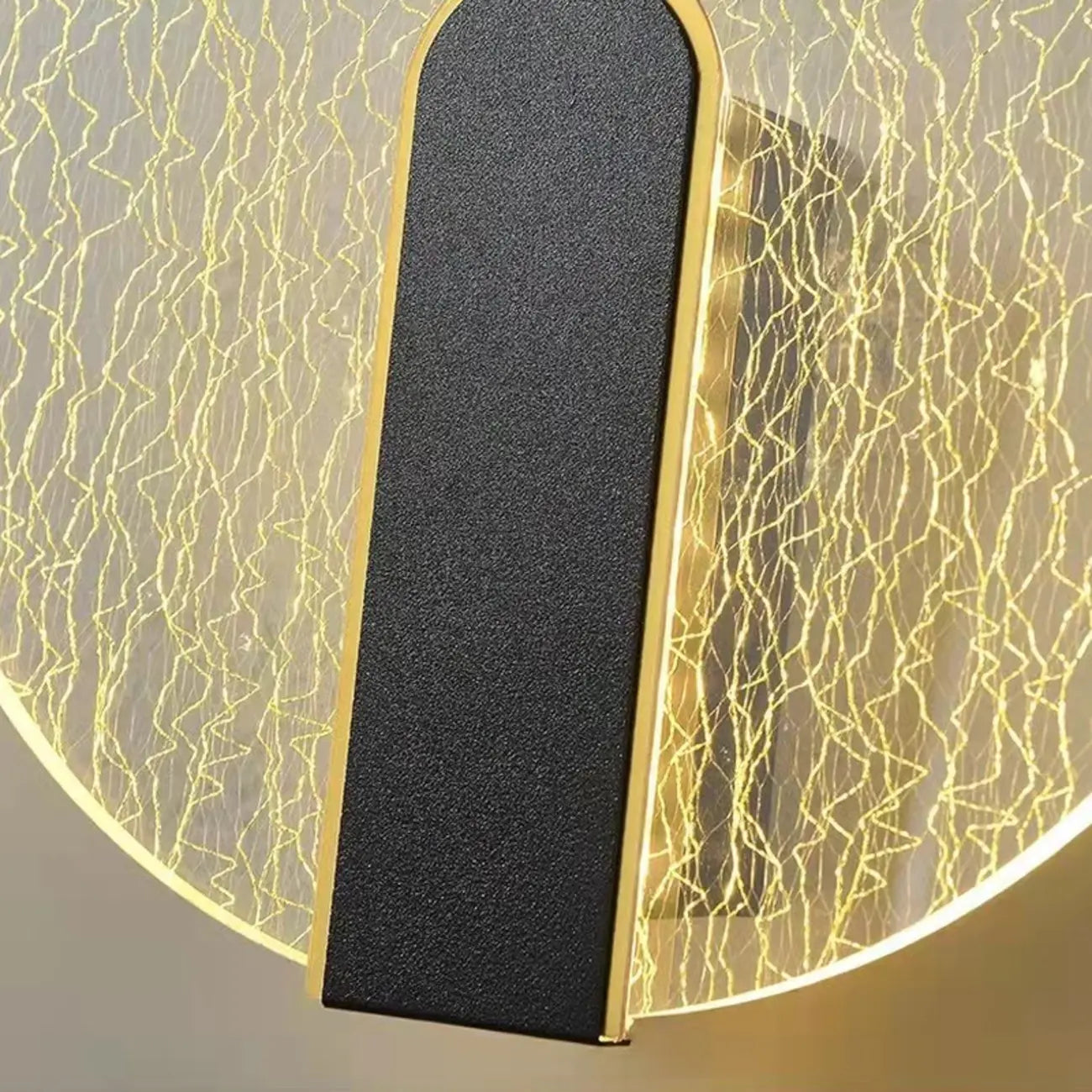 Modern Glass Gold Black Decorative Wall Sconce