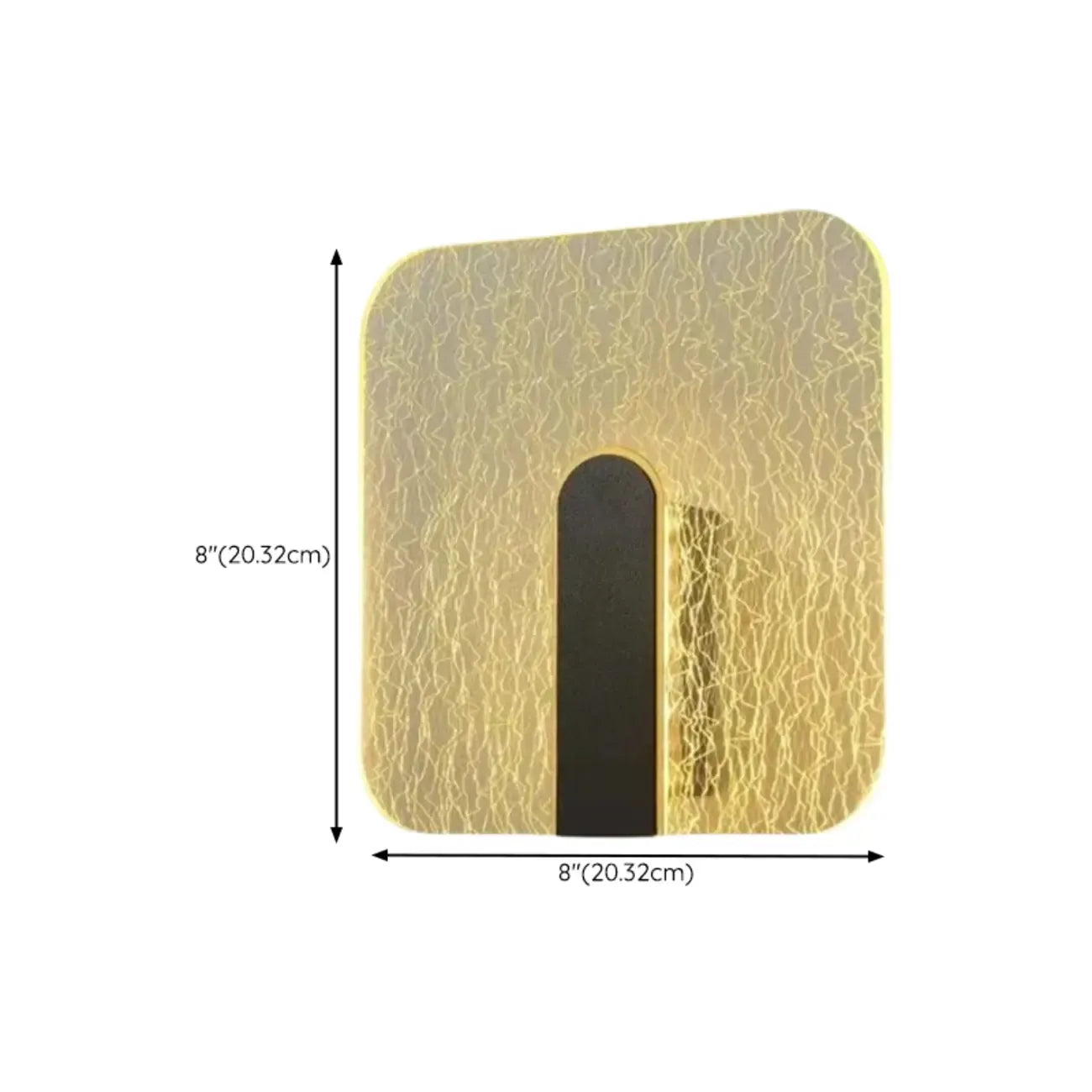 Modern Glass Gold Black Decorative Wall Sconce
