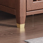 Traditional Wooden Upholstered Bench with Storage Locker