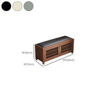 Traditional Wooden Upholstered Bench with Storage Locker