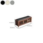 Traditional Wooden Upholstered Bench with Storage Locker