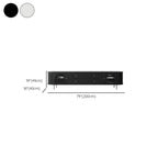 Long 2-Tier Wooden Black TV Stand with Glass Doors