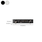 Long 2-Tier Wooden Black TV Stand with Glass Doors