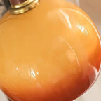 Modern Adjustable Plug-In Orange Glass Shape Arc Floor Lamp