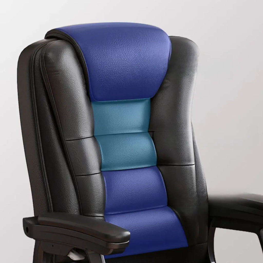 Luxurious Ink Leather Steel Reclining Office Chair